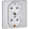 Розетка Inspiria 16А 250В 2х2P+E немецк. стандарт бел. IEK 673750 изображение, фото
