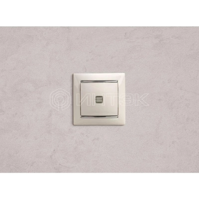 Выключатель 1-кл. СП Valena 10А IP31 250В с зел. индикацией механизм бел. IEK 774410 изображение, фото