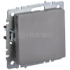 Выключатель проходной 1-кл. СП BRITE ВС10-1-6-БрС 10А механизм сталь IEK BR-V12-0-10-K46 изображение, фото