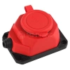 Колодка удлинителя 1-м с заземл. 16А IP44 K-1e-RED-IP44 каучук красн. Эра Б0044550 изображение, фото