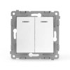 Выключатель 2-кл. СП Pixel 10А IP20 с индикатором механизм бел. TOKOV ELECTRIC TKE-PX-V2I-C01 изображение, фото