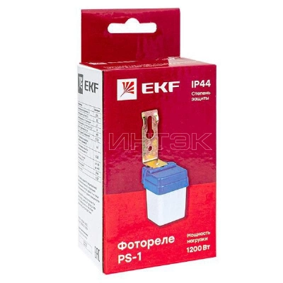 Фотореле PS-1 6А 1200Вт IP44 EKF fr-ps-1-6 изображение, фото