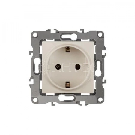 Розетка 1-м СП Эра12 12-2101-02 16А IP20 16AX 250В 2P+E Schuko механизм сл. кость Эра Б0014676 изображение, фото