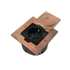 Лючок MultiDesk MDK21 с розеткой 2P+E 16А 250В IP44 с монтажной коробкой для стены фальшпола стола медь Systeme Electric MDK21102CA изображение, фото
