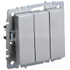 Выключатель 3-кл. СП BRITE ВС10-3-0-БрА 10А механизм алюм. IEK BR-V30-0-10-K47 изображение, фото