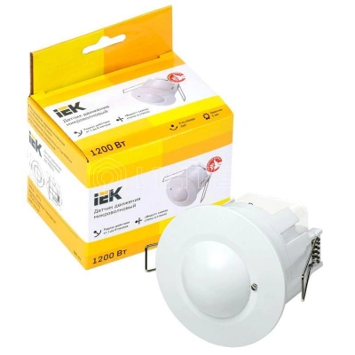 Детектор движения ДД-МВ 301 1200Вт 360град. 8М IP20 бел. IEK LDD11-301MB-1200-001 изображение, фото