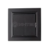 Выключатель 2-кл. СП BRITE ВСР10-2-0-БрЧ 10А в сборе черн. IEK BR-V20-0-10-K02-F изображение, фото