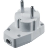 Вилка угловая 61 364 NCA-PL05-16A-ESC-WH с заземл. с выкл. бел. Navigator 61364 изображение, фото