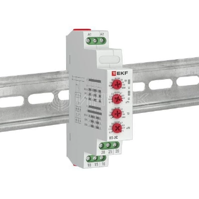 Реле времени RT-2C 12-240В 2 регулир. порога времени 2 исп. конт. PROxima EKF rt-2c-12-240 изображение, фото