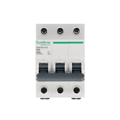 Выключатель автоматический модульный 3п C 63А 4.5кА City9 Set 400В Systeme Electric C9F34363 изображение, фото