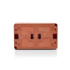 Блок ОП AtlasDesign PROFI IP54 (розетка 1-м 16А заземл. защ. шторки + 2-кл. выключатель 10А) терракот. Systeme Electric ATN547074 изображение, фото