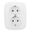 Розетка 2-м СП Valena Allure 16А IP20 250В 2х2P+E защ. шторки безвинт. клеммы с лицев. панелью бел. Legrand 753726 изображение, фото