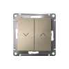 Выключатель для жалюзи 2-кл. AtlasDesign 10А механизм шампань Systeme Electric ATN000519 изображение, фото