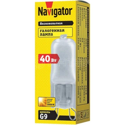 Лампа галогенная 94 232 JCD9 40Вт капсула G9 3000К 230В frost 2000h Navigator 94232 изображение, фото