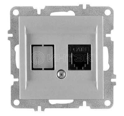 Розетка телефонная 1вых. СП 1мод. LAVIN/KAREN RJ45 кат.3 механизм сер. ARVIA 50 03 2000 221 изображение, фото