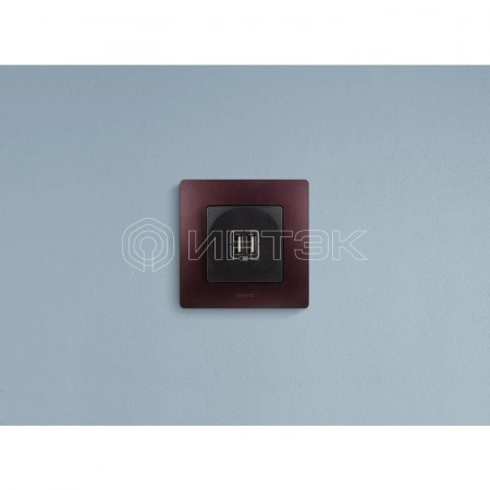 Розетка USB 2-м СП 2мод. Etika 240В/5В 2400мА механизм антрацит IEK 672694 изображение, фото