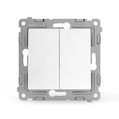 Переключатель проходной 2-кл. СП Pixel 10А IP20 механизм бел. TOKOV ELECTRIC TKE-PX-P2-C01 изображение, фото