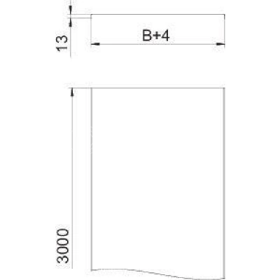 Крышка для лотка осн.100 L3000 сталь 1мм DRLU 100 VA4301 нерж. OBO 6052824 изображение, фото