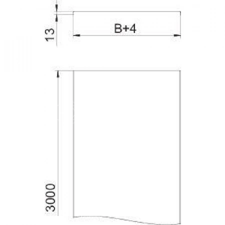 Крышка для лотка осн.100 L3000 сталь 1мм DRLU 100 VA4301 нерж. OBO 6052824 изображение, фото