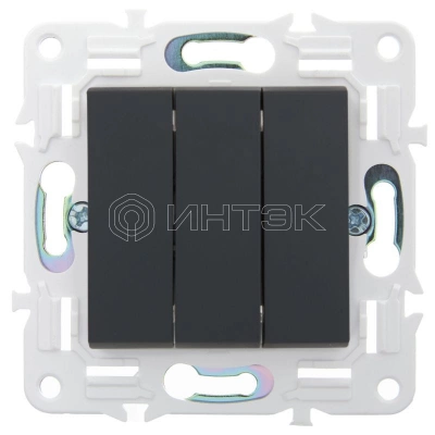 Выключатель 3-кл. SKANDY 10А SK-V11G графит IEK SK-V30-0-10-K53 изображение, фото