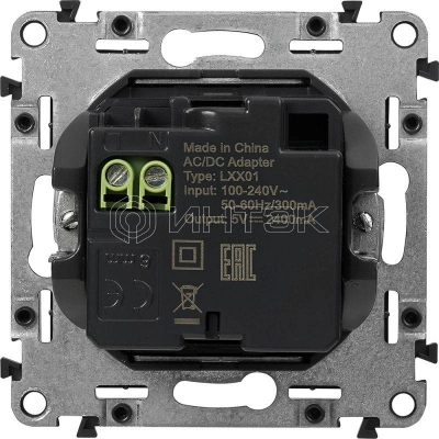Устройство зарядное Valena Life с 2-мя USB-разъемами 240В/5В 1500мА с лиц. панелью алюм. Legrand 753612 изображение, фото