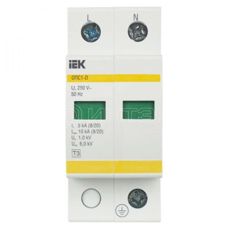 Ограничитель перенапряжения ОПС1-D 2P KARAT IEK MOP20-2-D изображение, фото