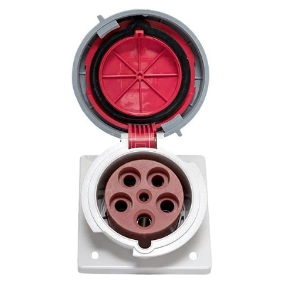 Розетка стационарная внутренняя угловая 4252 3Р+РЕ+N 32А 380В IP67 PROxima EKF ps-4252-32-380 изображение, фото