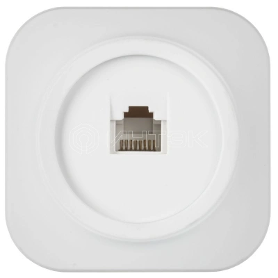 Розетка компьютерная ОП GLORY РК10-ХБм RJ45 кат.5E бел. матов. IEK EKH10-K01M изображение, фото