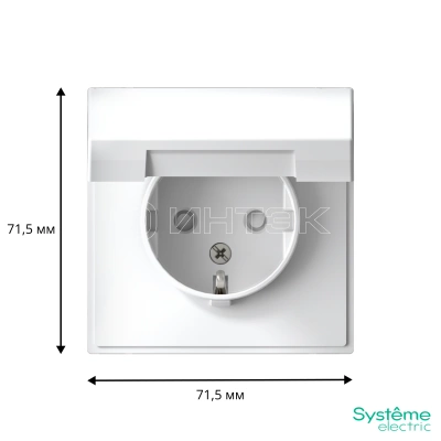 Розетка ArtGallery 16А IP20 с заземл. защ. шторки с крышкой механизм бел. Systeme Electric GAL000146 изображение, фото