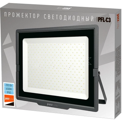 Прожектор светодиодный PFL-C3 250Вт 6500К IP65 ДО с клапаном закален. прозр. стекло Pro JazzWay 5027329 изображение, фото