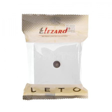 Розетка оконечная TV 1-м ОП LETO бел. LEZARD 752-0200-130 изображение, фото