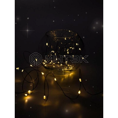 Гирлянда "Роса" DC-G06-120Y 120 microLED 12.1м. 8реж. 3хAA желт. ФАZА 5059634 изображение, фото