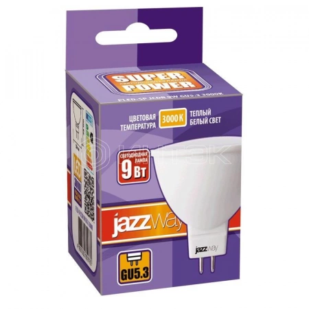 Лампа светодиодная PLED-SP 9Вт JCDR MR16 3000К тепл. бел. GU5.3 720лм 230В JazzWay 2859754A изображение, фото