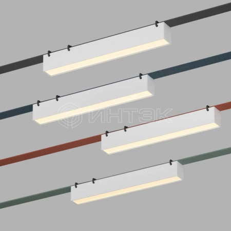 Светильник для трека-ремня Belty Linear 12Вт 3000К IP20 48В DC 323х40х45мм RA90 120град. со светодиодом алюм. бел. DENKIRS 760243 изображение, фото