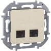 Розетка компьютерная 2-м Inspiria RJ45 кат.6 UTP механизм сл. кость IEK 673841 изображение, фото