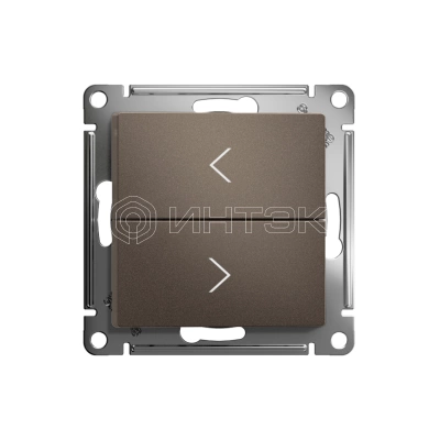 Выключатель для жалюзи 2-кл. AtlasDesign 10А механизм мокко Systeme Electric ATN000619 изображение, фото