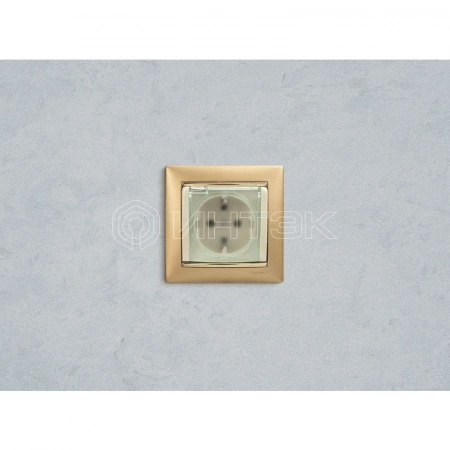Розетка 1-м СП Valena 16А IP44 2P+E защ. шторки с крышкой немецк. стандарт механизм сл. кость IEK 774120 изображение, фото