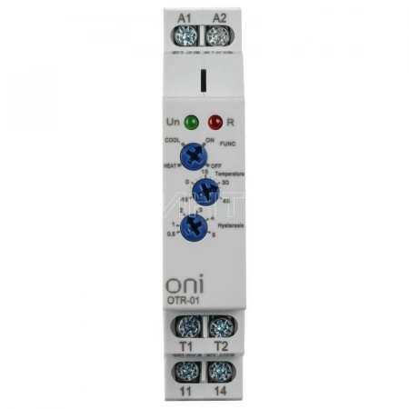 Реле температурное OTR-01 1 конт. 24-240В AC/DC ONI OTR-01-ACDC24-240V изображение, фото