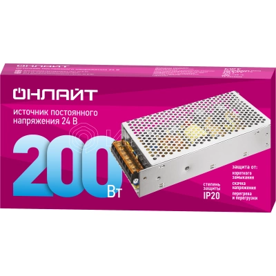 Драйвер для светодиодной ленты 90 644 OD-P200-IP20-24V ОНЛАЙТ 90644 изображение, фото