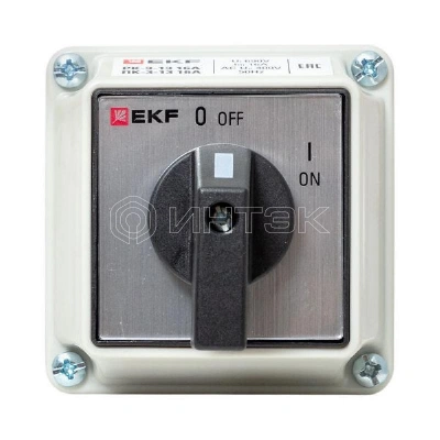 Переключатель кулачковый ПК-3-13 3П 16А "ВКЛ-ВЫКЛ" IP54 EKF pk-3-13-16 изображение, фото