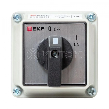 Переключатель кулачковый ПК-3-13 3П 16А "ВКЛ-ВЫКЛ" IP54 EKF pk-3-13-16 изображение, фото