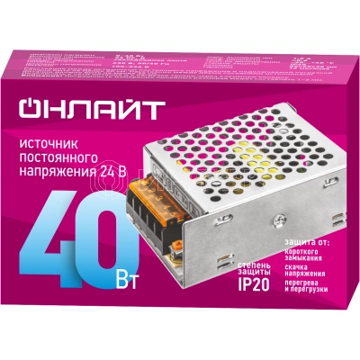 Драйвер для светодиодной ленты 90 639 OD-P40-IP20-24V ОНЛАЙТ 90639 изображение, фото