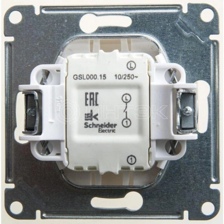 Кнопка нажимная 1-кл. СП Glossa 10А IP20 (сх. 1) 10AX механизм перламутр Systeme Electric GSL000615 изображение, фото