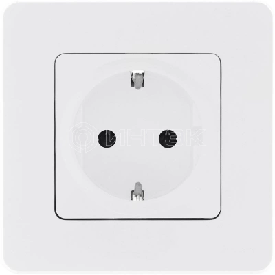 Розетка 1-м СП Inspiria 16А IP20 250В 2P+E немецк. стандарт механизм бел. IEK 673720 изображение, фото
