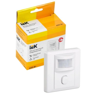 Детектор движения ДД 029 600Вт угол обз. 140град. дальн. 9м IP20 бел. IEK LDD12-029-600-001 изображение, фото