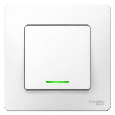 Переключатель проходной 1-кл. СП Blanca 10А IP20 (сх. 6) 250В с подсветкой бел. Systeme Electric BLNVS010611 изображение, фото