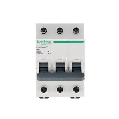 Выключатель автоматический модульный 3п B 63А 4.5кА City9 Set 400В Systeme Electric C9F14363 изображение, фото