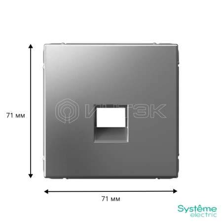Накладка информационная ArtGallery типа Keystone сталь Systeme Electric GAL000984 изображение, фото