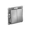 Выключатель для жалюзи 2-кл. AtlasDesign 10А механизм сталь Systeme Electric ATN000919 изображение, фото