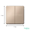 Выключатель кнопочный 2-кл. ArtGallery (сх. 2) 10А механизм песочн. Systeme Electric GAL001217 изображение, фото